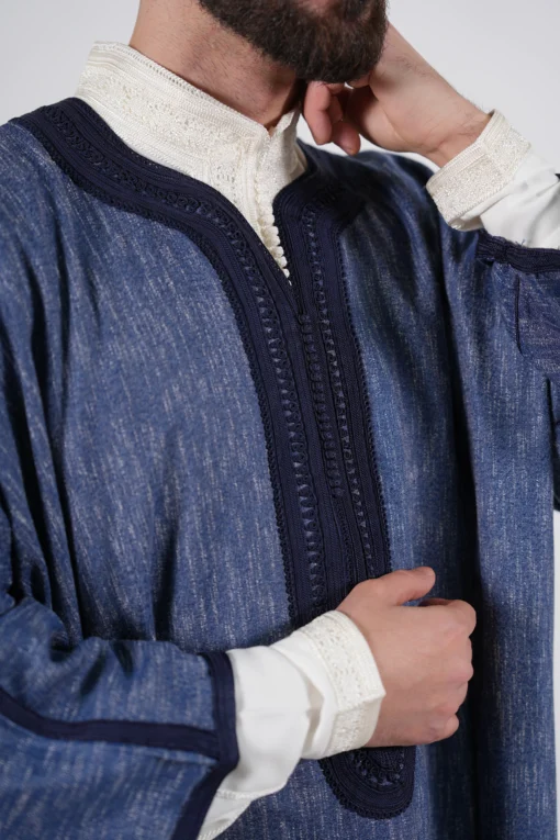 Gandoura Dark blue handmade