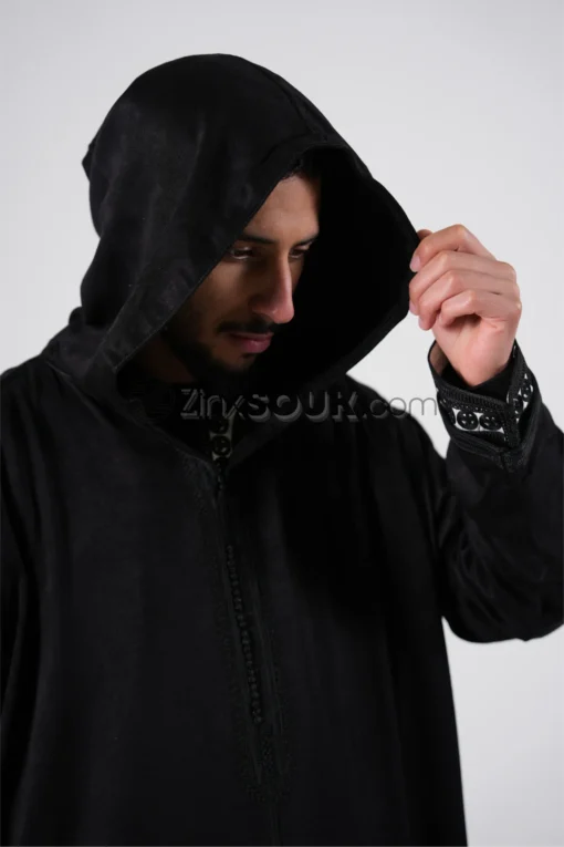 Djellaba black thick