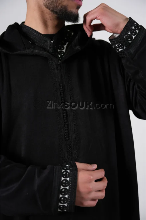 Djellaba black thick - Image 2