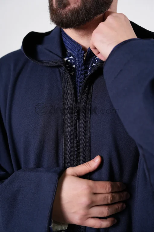 Djellaba dark blue - Image 2