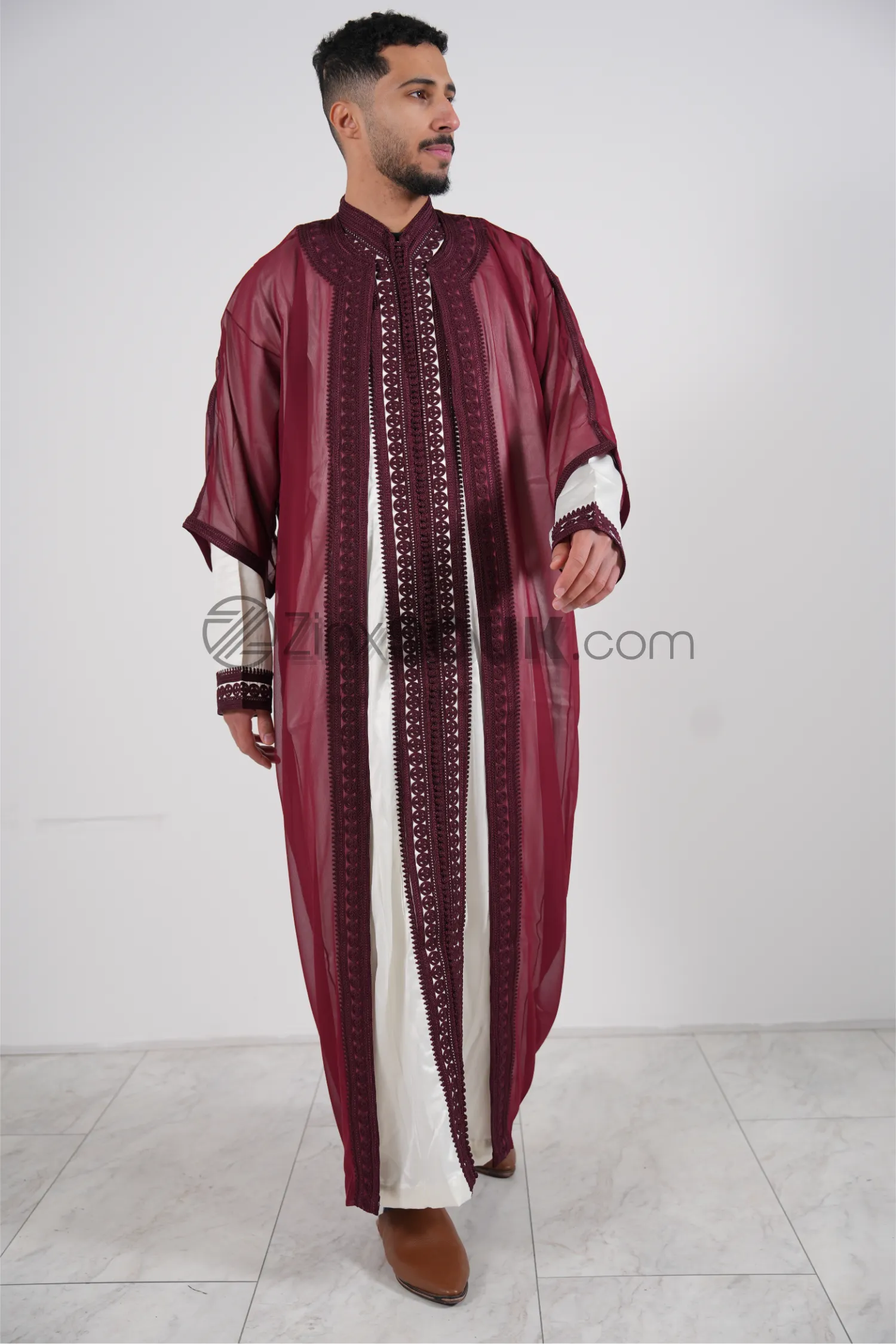 Jabador Burgundy & with 3 pcs