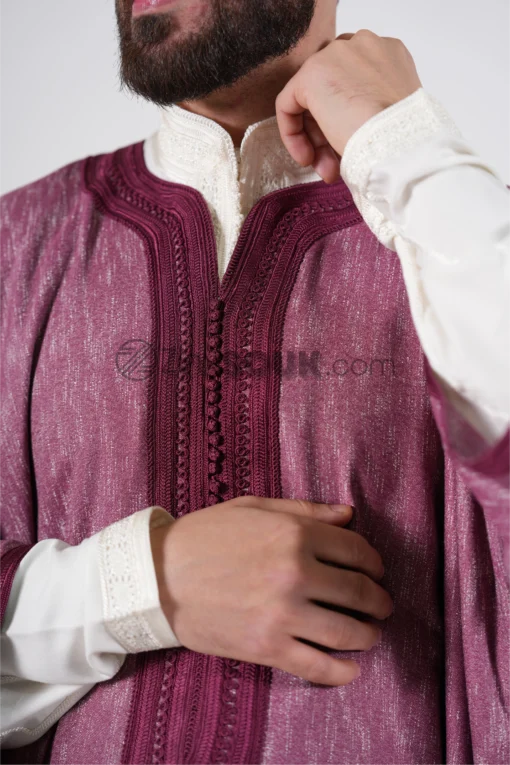 Gandoura Burgundy Handmade