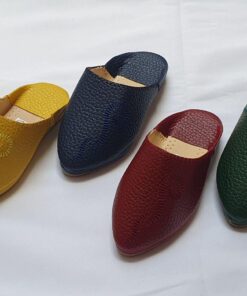 Kids Moroccan Belgha Slippers – Handmade Soft Leather Babouche, Traditional Slip-On Shoes for boys