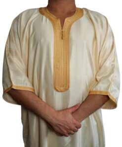 Moroccan Gandoura, Jubbah Djellaba Kaftan Eid Ramadan Kandura Kamees Men Moroccan Style