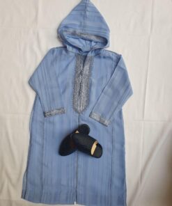 Kids' Moroccan Thobe: Wool Djellaba with Hood