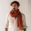 Mens Scarf Scarves for Men Linen Men Scarf Extra Long Men Scarf / Lightweight Scarf for Men Linen Accessories Gift For