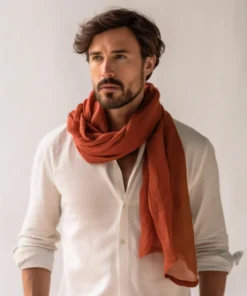 Mens Scarf Scarves for Men Linen Men Scarf Extra Long Men Scarf / Lightweight Scarf for Men Linen Accessories Gift For