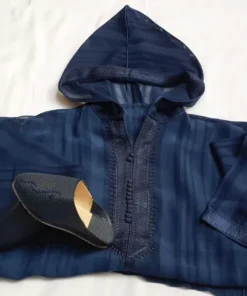 Kids' Moroccan Thobe: Sosdi Djellaba with Hood - Image 4