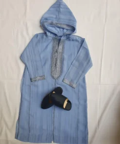 Kids' Moroccan Thobe: Sosdi Djellaba with Hood - Image 11