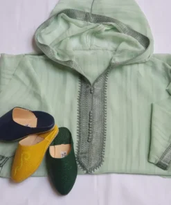 Kids' Moroccan Thobe: Sosdi Djellaba with Hood - Image 9