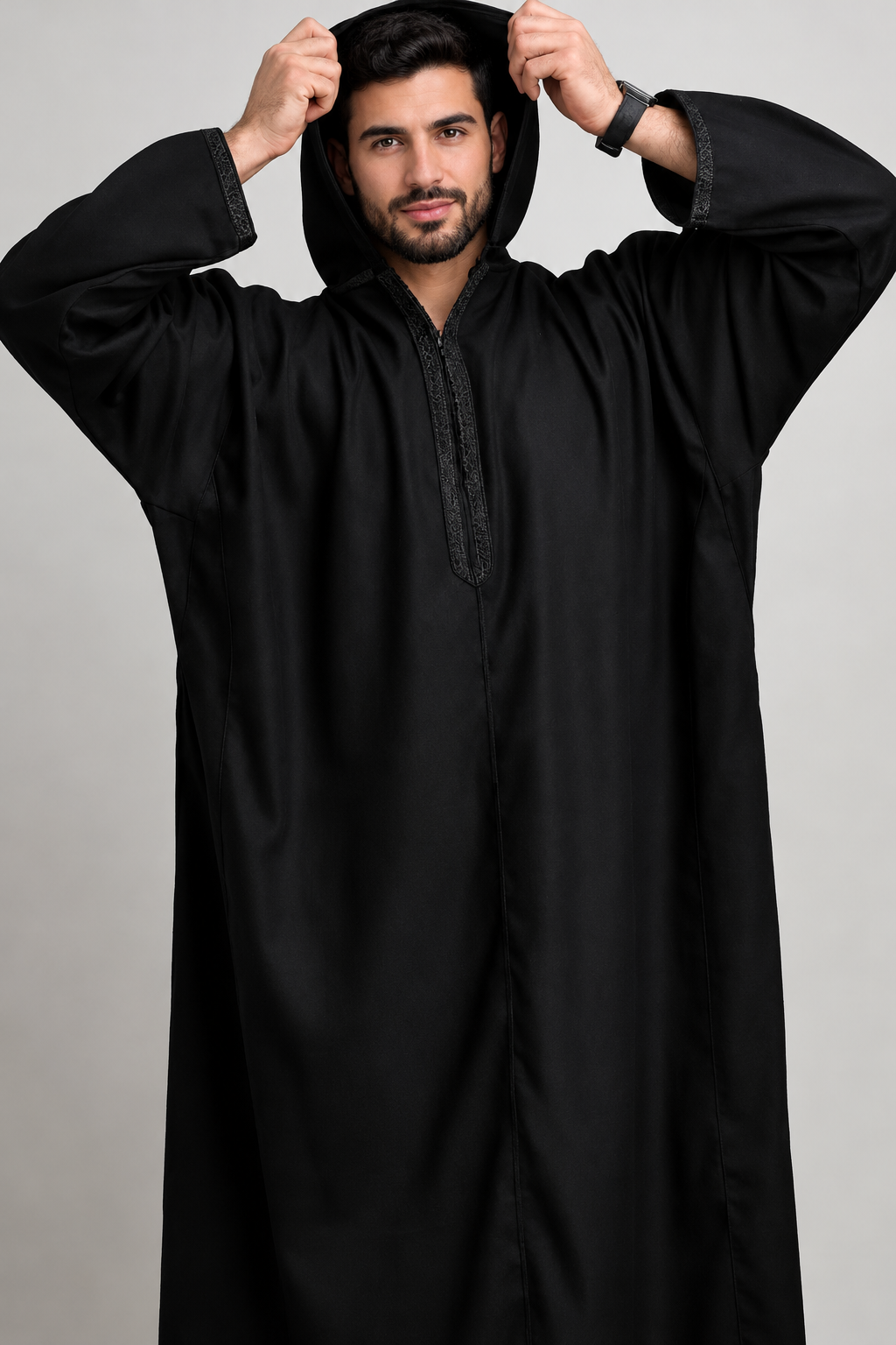 Moroccan Djellaba, Jubbah Kaftan Eid Ramadan Kandura Kamees Men Moroccan Style