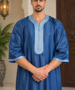 Moroccan Gandoura, Jubbah Djellaba Kaftan Eid Ramadan Kandura Kamees Men Moroccan Style