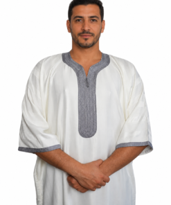Moroccan Gandoura, Jubbah Djellaba Kaftan Eid Ramadan Kandura Kamees Men Moroccan Style