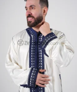 Alternative view of White jabador 2 pcs kamis & trousers